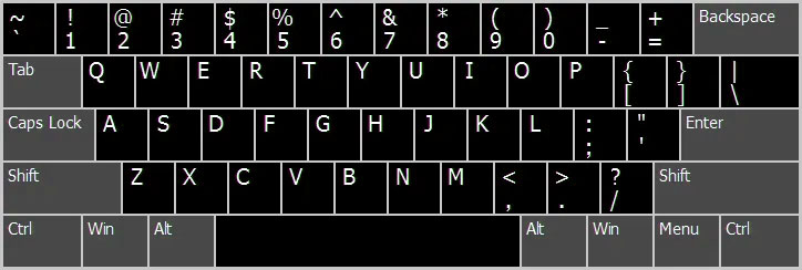 Layout internazionale o americano (US) - tastiera computer